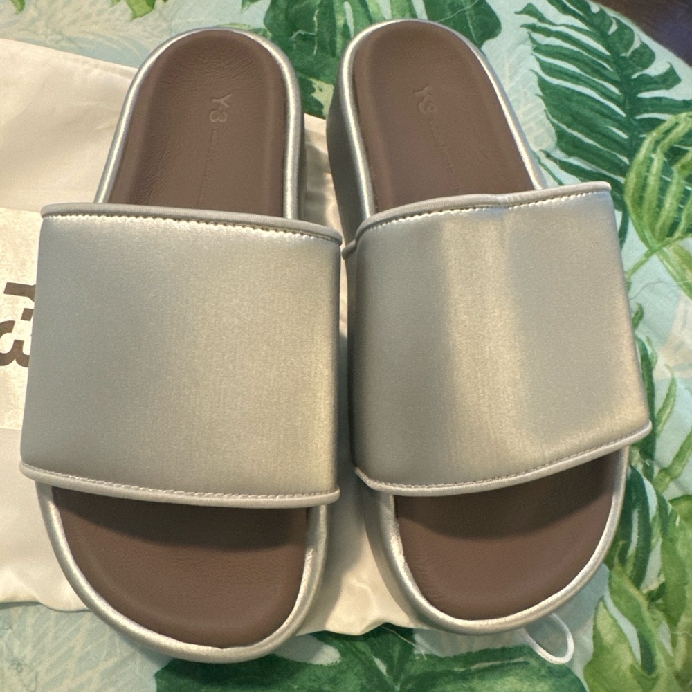 adidas y-3 yohji yamamoto slides Silver
